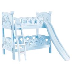Beliche De Boneca Berco Duplo Com Escorregador Cama Infantil Casa Bebe Caminha Bicama Azul; Tamanho: U