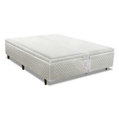 Cama Box Baú Queen Mh1439 Bordado White (158x198x35) - Herval