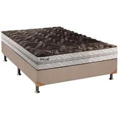 Cama Box Casal: Colchão Espuma D33 Paropas Pasquale Plus + Base CRC Su