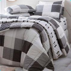 Jogo de Cama Solteiro 140 Fios 3 pçs Linnar Realce Premium