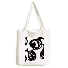 Constellation Peixes signo do zodíaco sacola de lona bolsa de compras casual bolsa de mão