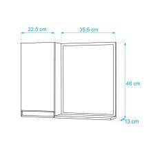 Armário para Banheiro com Espelho Bege Claro Puxador Metal
