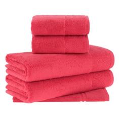 Jogo de Toalhas Buddemeyer Hannah Intense Air Banhão Vermelho 5 peças