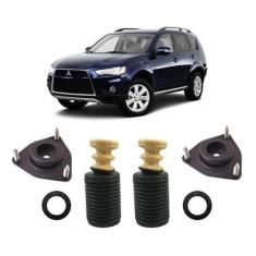 2 Kit Batente Coxim Dianteiro Outlander 2007 2008 2009 2010 - Qualykit