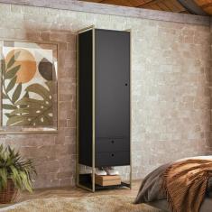 Guarda Roupa Closet Industrial 1 Porta 2 Gavetas - Olivar