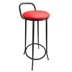 Banqueta Alta Drink New de Metal Estofada Banco Alto Para Cozinha Bar 