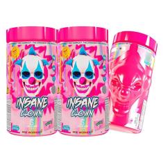 2x Pré Treino Insane Clown 350g Demons Lab Sabores Top +Foco-Unissex