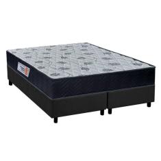 Cama Box Queen: Colchão Ortopédico Orthoflex Foggia Sogni Unic Face + Base Crc Suede Gray(158X198)