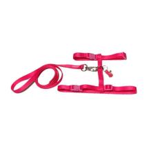 Coleira Peitoral De Seda Neon Com Pingente Para Gatos - Rosa