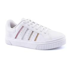 Tenis Slip On Branco Glitter Godiva 333958