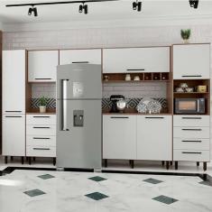 Cozinha Compacta Evolution 8 pt 8 gv Branco e Tannat