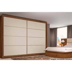 Guarda Roupa Casal 2 Portas e 6 Gavetas Sevilha Flex Brauna/Brauna ou Off White - Europa