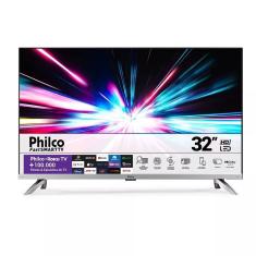 Imagem de Smart TV LED 32" Philco PTV32G7 Roku TV Dolby Audio 2 HDMI 1 USB - Prata