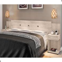 Cabeceira Para Cama Box Extensiva Bruna Casal Queen King MDF MDP Amarula Casa H