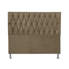 Cabeceira Casal 1,40m Paris Suede Bege Dal Poz Estofados