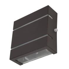 Arandela 2 Friso Externa Parede Slim + Led G9 5W 3K Marrom