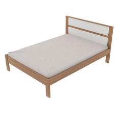 Cama de casal CM8005 Amendoa/Branco - Ammo - Tecno Mobile