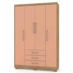 Guarda Roupa Espanha 4 Portas Nature Camarim Vila Rica