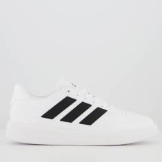 Tênis Adidas Courtblock II Branco e Preto-Masculino