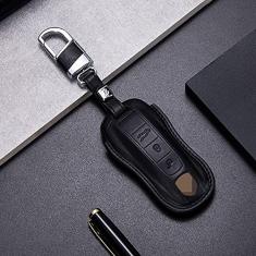 Capa para porta-chaves do carro, capa de couro inteligente, adequado para Porsche Panamera Cayenne 2017 2018 2019 2020, porta-chaves do carro ABS inteligente para porta-chaves