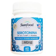 Serotonina - Vit D3+ 5-Htp+ L-Teanina - 60 Cápsulas - Sunfood