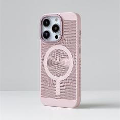 Capa de telefone magnética de resfriamento de dissipação de calor para iPhone 15 14 Pro 11 13 12 Pro Max Grade respirável à prova de choque fina capa rígida para PC, T3, para iPhone 15Pro Max