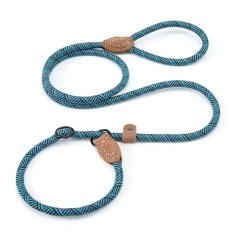 Mile High Life Guias deslizantes para cães | Coleira de treinamento resistente para cães | 1,8 m sem puxão coleiras com ponta de couro | Guia de corda de escalada para cães fora