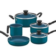 Jogo De Panelas Revestimento Cerâmico 5 Peças Tramontina