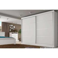 Guarda Roupa Casal 2 Portas de Correr e 4 Gavetas Verona Plus Branco -