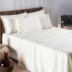 Jogo de cama infinity king 4 peças - tecido micropercal 300 fios - MAY
