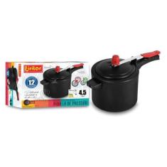 Panela De Pressão Eirilar 4,5 Litros Antiaderente Teflon, 4,5L, Preto