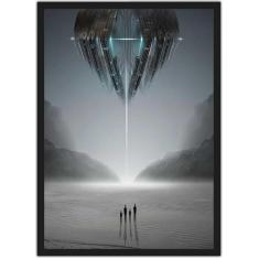 Quadro Decorativo Disco Voador Extraterrestre Ovnis Decorações Com Mol