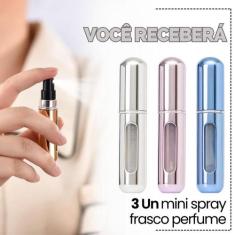 Kit Porta Perfume Mini Frasco 5ml Recarregável Portátil - Escolha Seu 