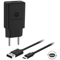 Carregador Turbo Motorola Turbo Power Qc 3.0 Com Cabo Tipo-c Original 