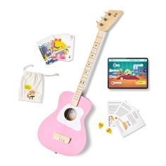 Loog 3 cordas de guitarra infantil Pro Acoustic para crianças a partir de 6 anos e aulas incluídas