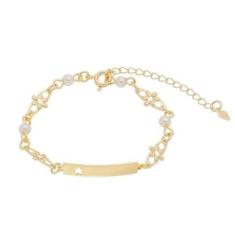 Pulseira Infantil Personalizada Com Perola E Estrela Vado - Jhulias Se