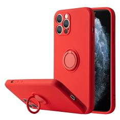 Suporte de anel de dedo de silicone líquido suporte magnético para iphone 13 12 11 pro max mini xr xs max 7 8 plus se 2020 capa de telefone, vermelho, para iphone x