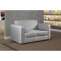 Sofá para Sala de Estar 2 Lugares 150cm Basic Cinza Claro