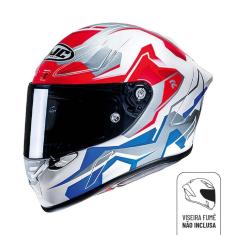 Capacete Hjc Rpha 1 Nomaro Vermelho Branco Azul E Cinza 59 [F016]