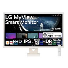 Monitor LG MyView Smart - Tela IPS de 32pol‘, FHD, WebOs, Screen Share, HDR10, ThinQ, Air Play 2, Bluetooth, USB, HDMI - 32SR50F-W - 32SR50F-W