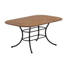 Mesa Para Cozinha 1547 + Tampo Madeirado 160x90cm Freijo C- Preto - Carraro