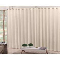 Cortina Voil Pérola 4,00X2,80 Forro Microfibra Ilhós Cromado - Confecç