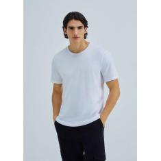 Camiseta Manga Curta Masculina H+ - Hering, M, Branco