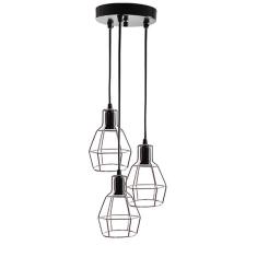 Lustre Com 3 Pendentes Aramados Nu - Cromado