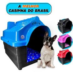 Casa Cachorro Número 4 Grande Plástico Casinha Com Colchão Para Cães -