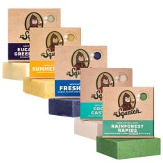 Sabonete em barra Dr. Squatch All Natural para homens, pacote variado de 5 barras