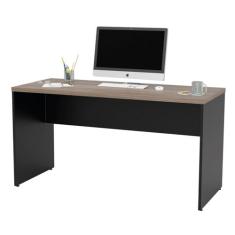 Mesa De Escritório 1.60x60 Tampo 30mm Netmobil, Nogal