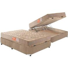 Cama Box Baú Casal: Colchão Espuma D33 Paropas Pasquale + Base CRC Sue