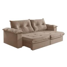 Sofá Retrátil E Reclinável 2 Lugares 250cm M164 Café Com Leite