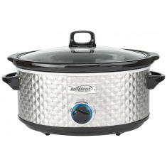 Panela Elétrica Multifuncional 7L, Aço Inoxidável com Controle de Temperatura, 270W, 110v, BRENTWOOD SELECT SC 157S, Prateado